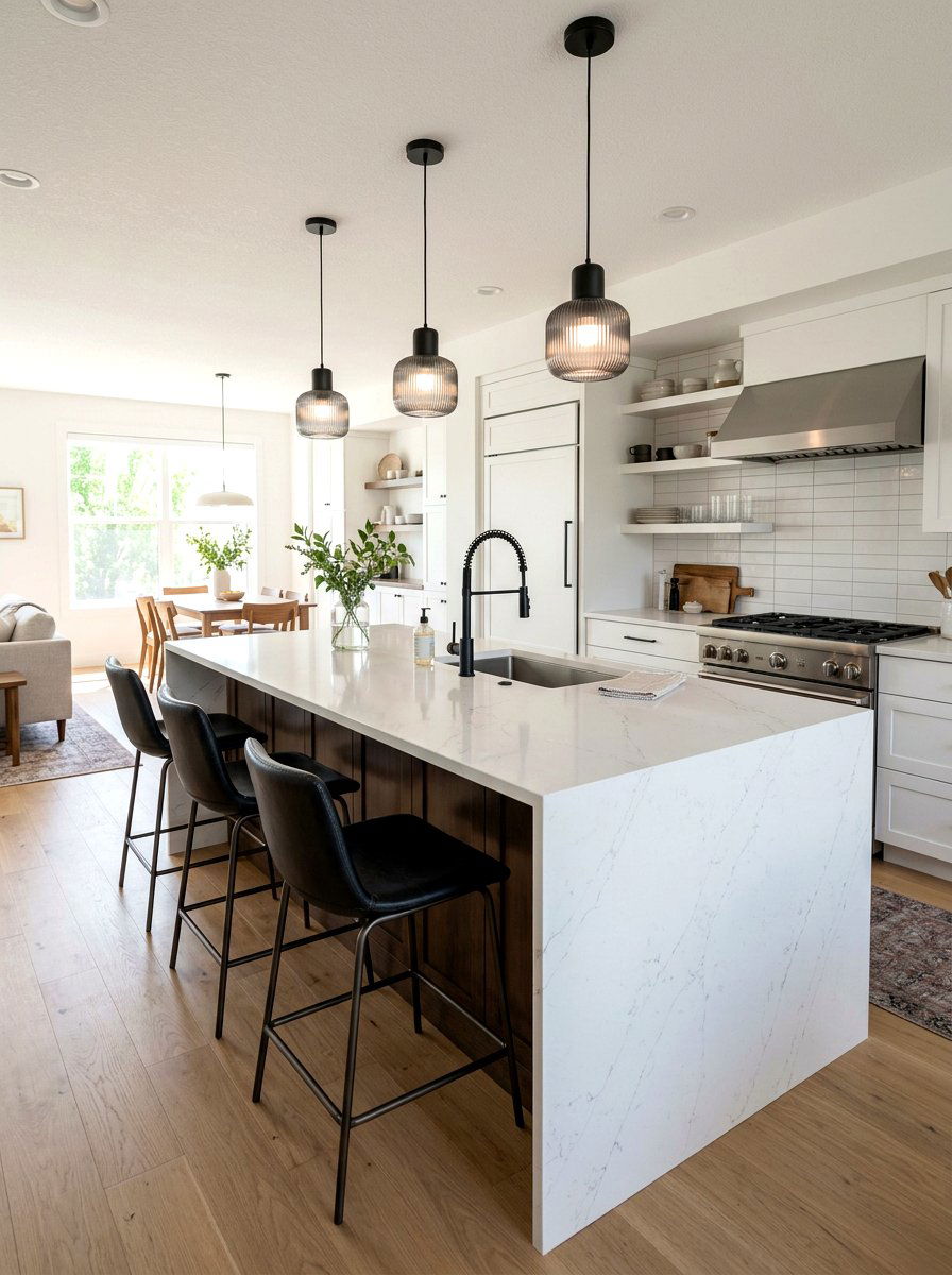 Modern Black Faucet Kitchen Island - 30 black faucet kitchen ideas
