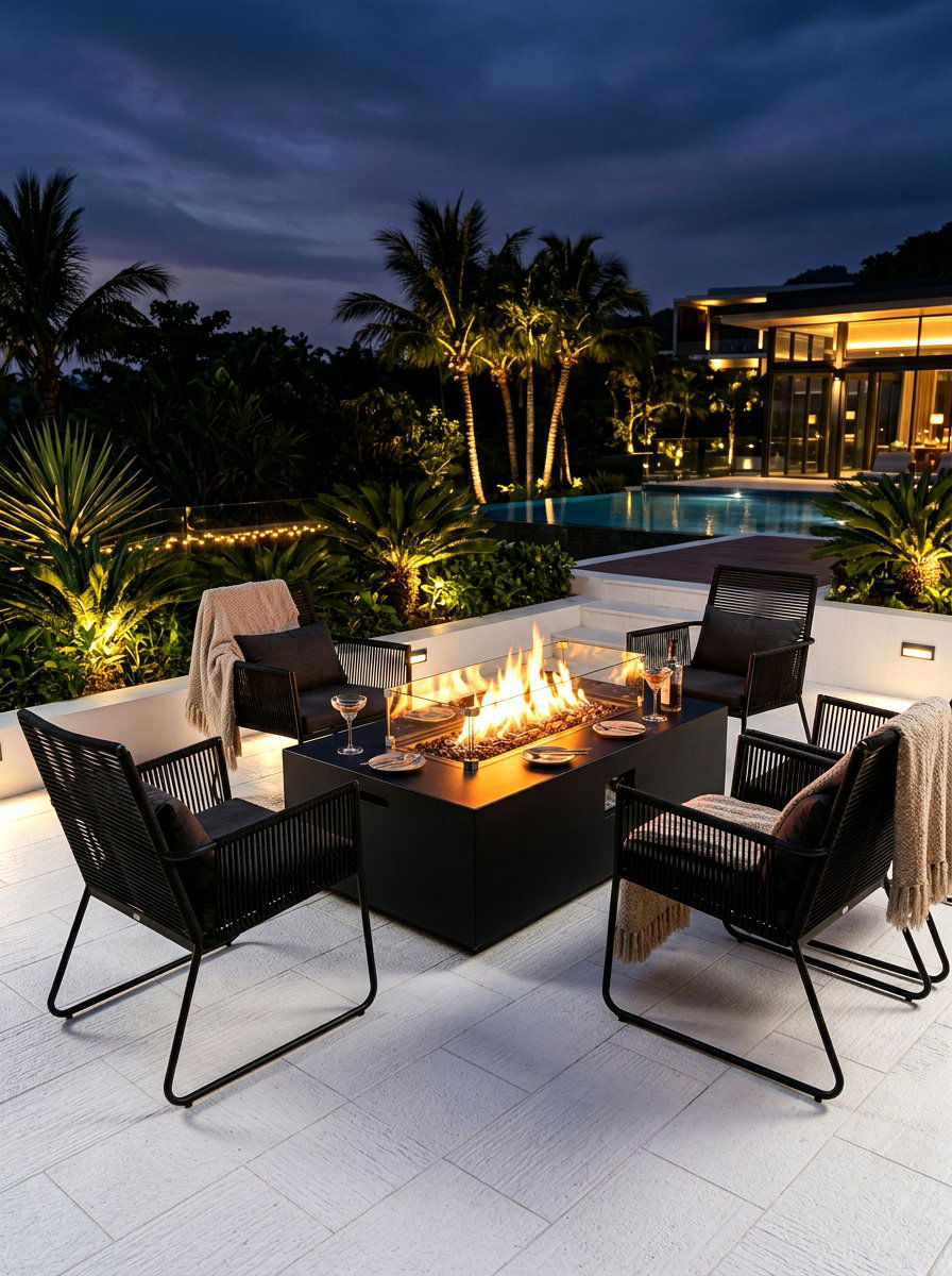 Modern Black Fire Pit Table - 30 fire pit table ideas