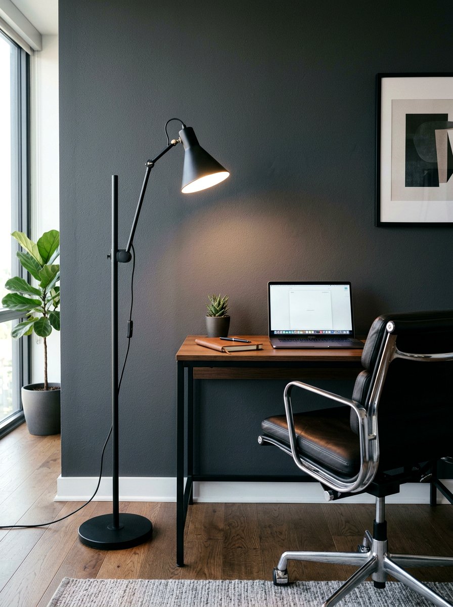 Modern Black Floor Lamp - 30 office floor lamp ideas