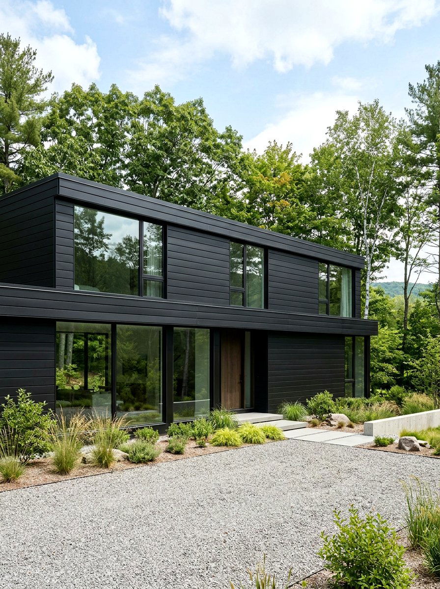 Modern Black Horizontal Siding - 30 horizontal siding exterior ideas