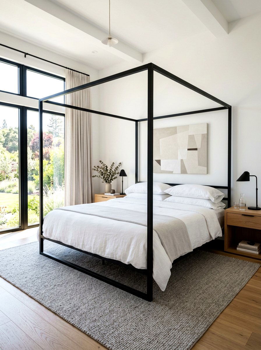 Modern Black Metal Canopy Bed - 30 canopy bed ideas