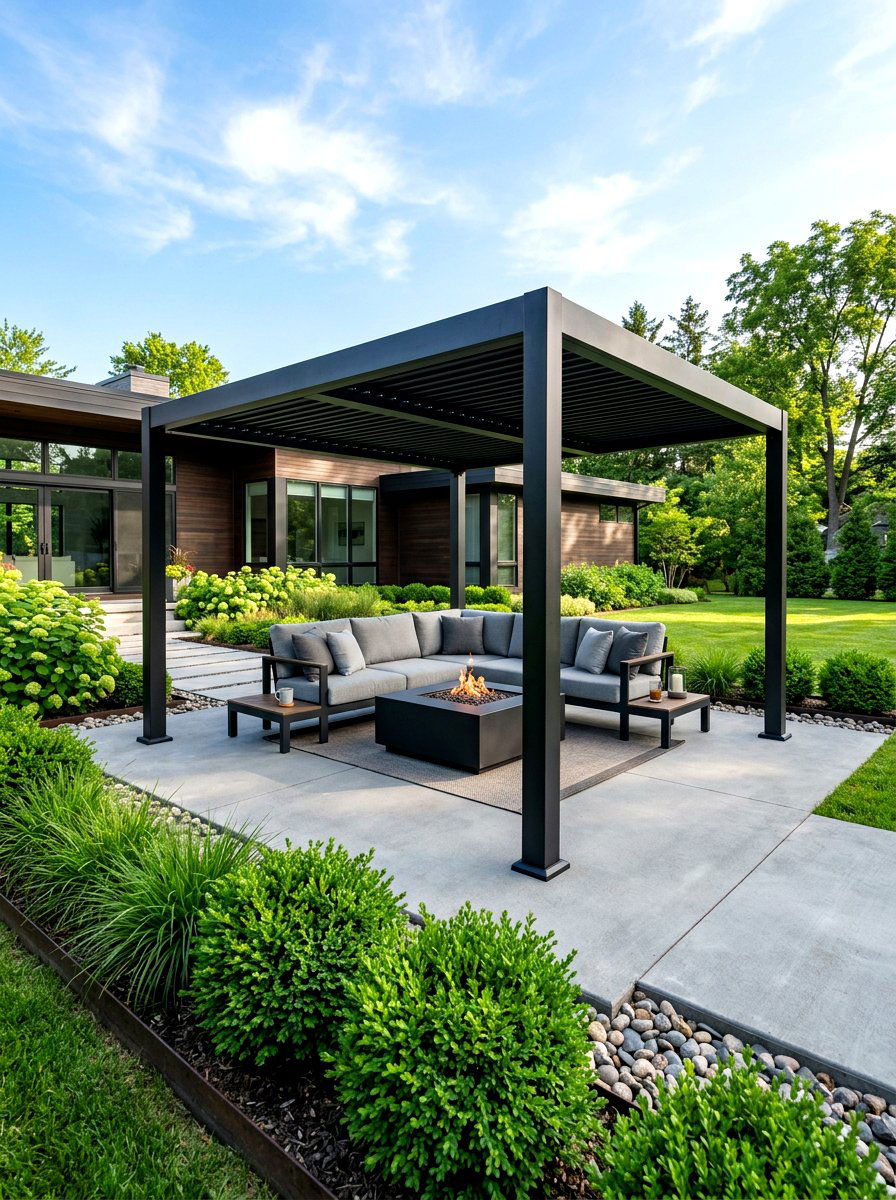 Modern Black Metal Gazebo - 30 metal gazebo ideas