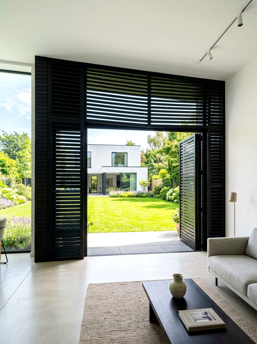 Modern Black Screen - 30 trash enclosure privacy ideas