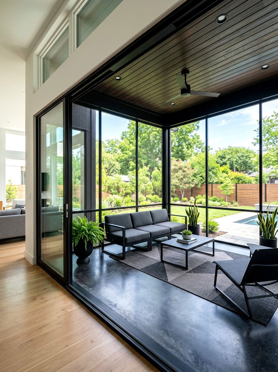 Modern Black Screened In Porch - 30 screened in porch ideas