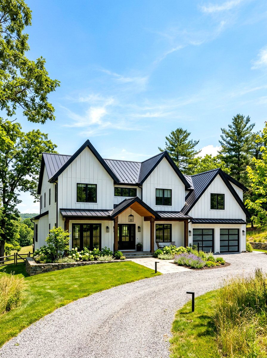 Modern Black Trim - 30 gable accent ideas