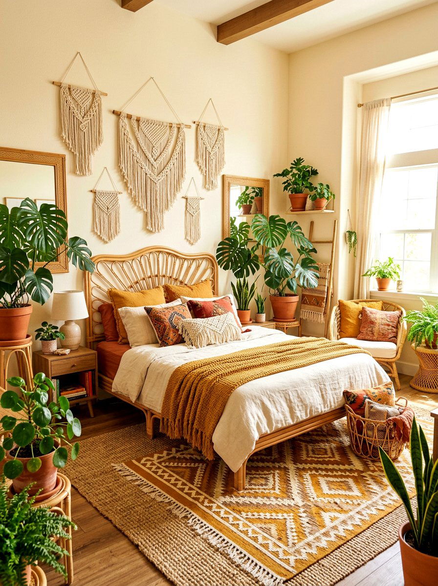 Modern Bohemian Bedroom - 30 aesthetic bedroom ideas