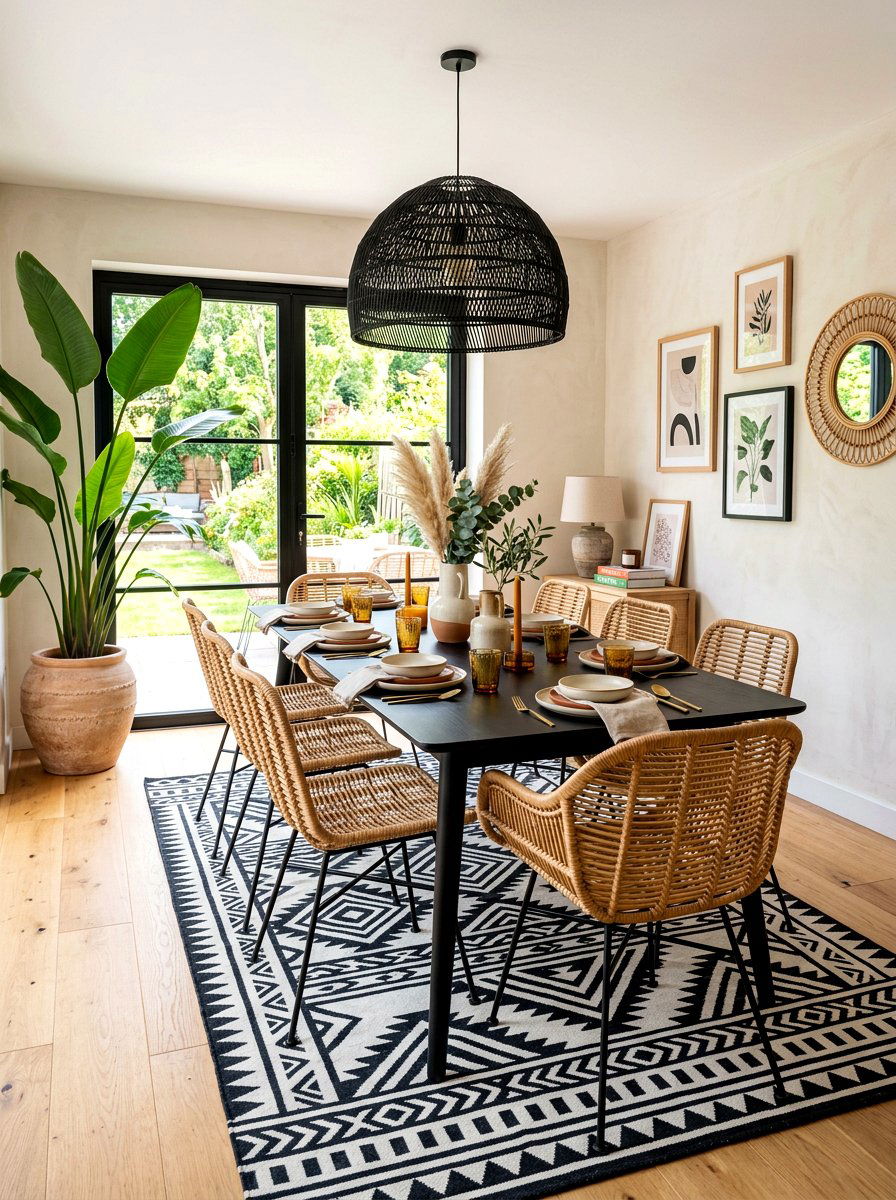 Modern Boho Dining Room - 30 boho dining room ideas