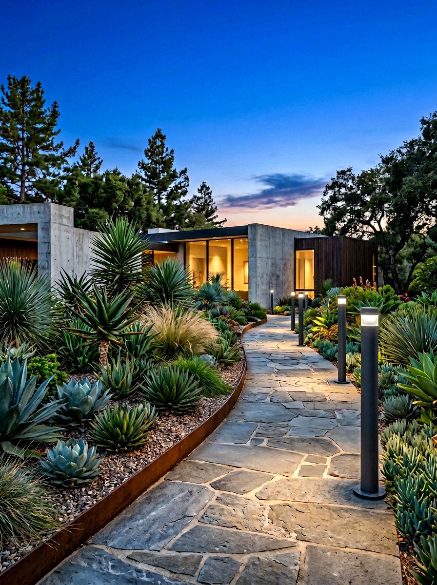 Modern Bollard Light - 30 cozy outdoor lighting ideas