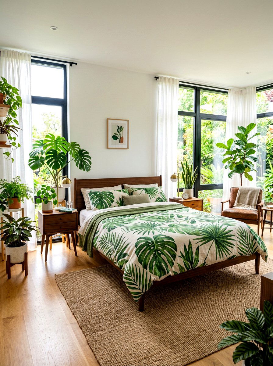 Modern Botanical Bedspread - 30 floral bedding aesthetic ideas