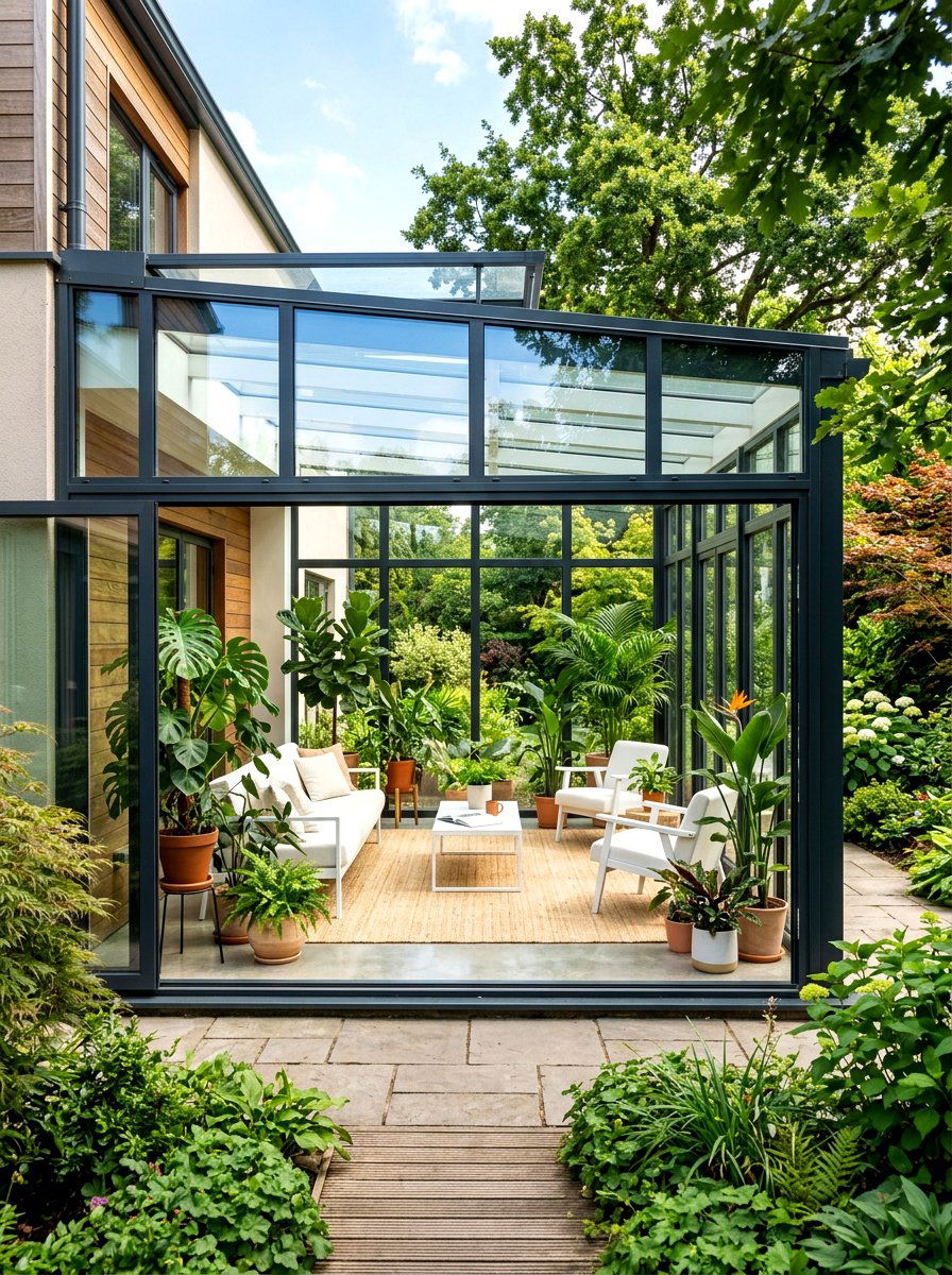 Modern Botanical Sunroom - 30 flower room ideas
