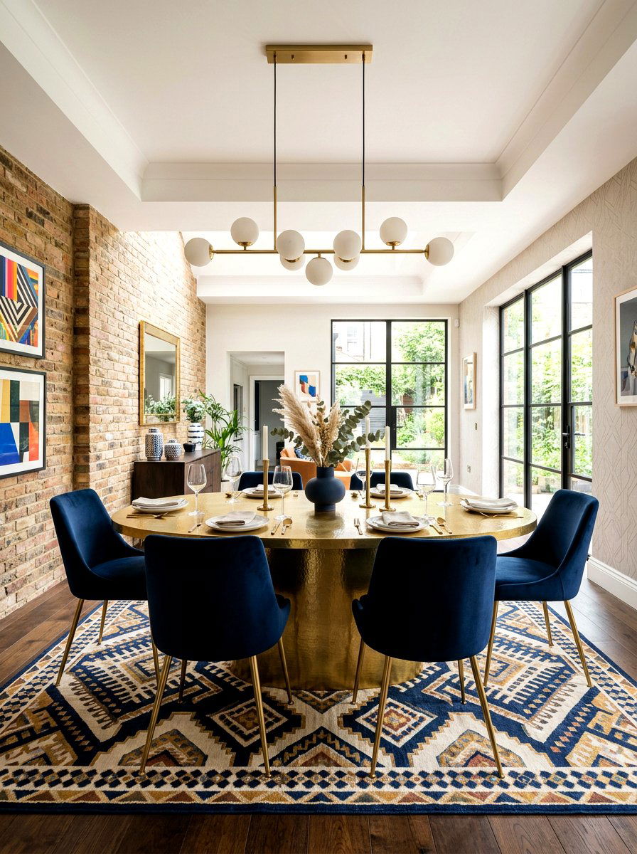 Modern Brass Oval Dining Table - 30 oval dining table ideas