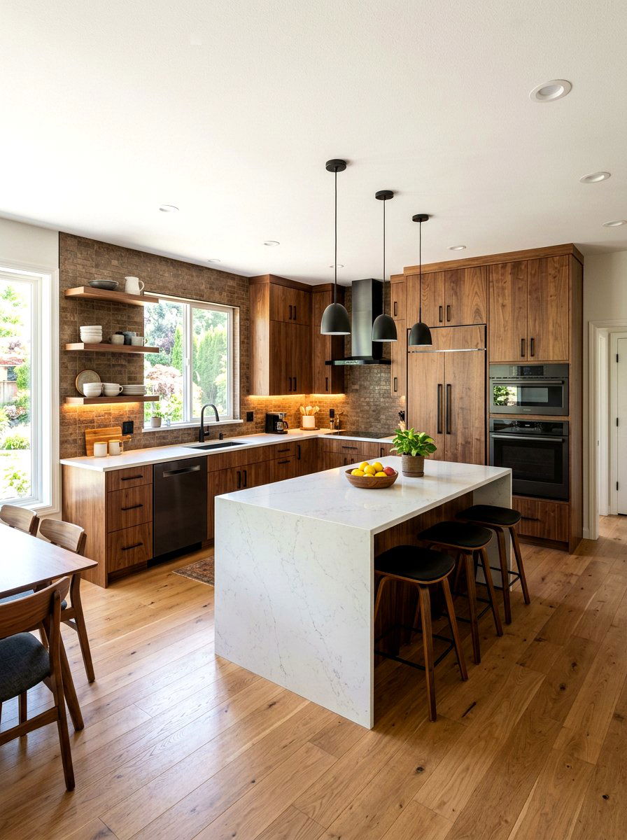 Modern Brown Kitchen - 30 brown room decor ideas
