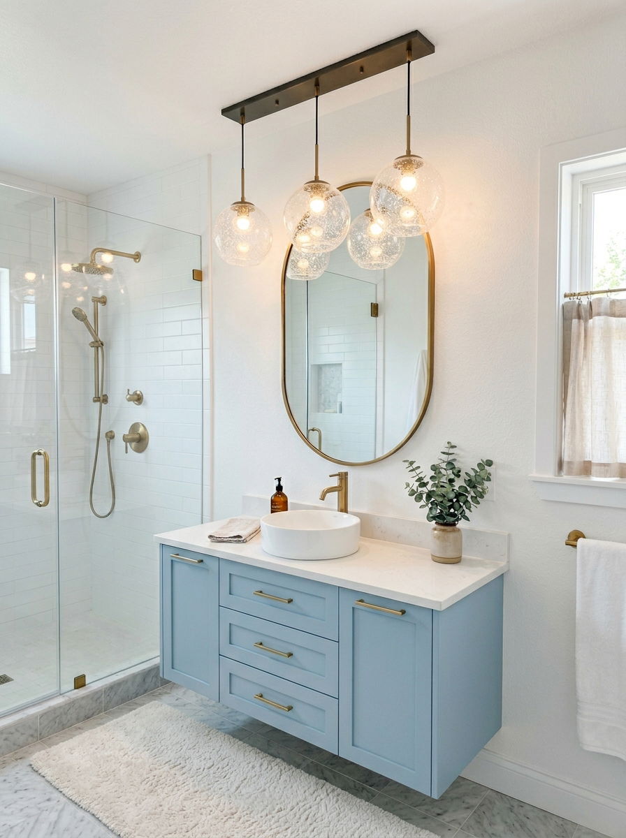 Modern Bubble Glass Lights - 30 vanity mirror lighting ideas