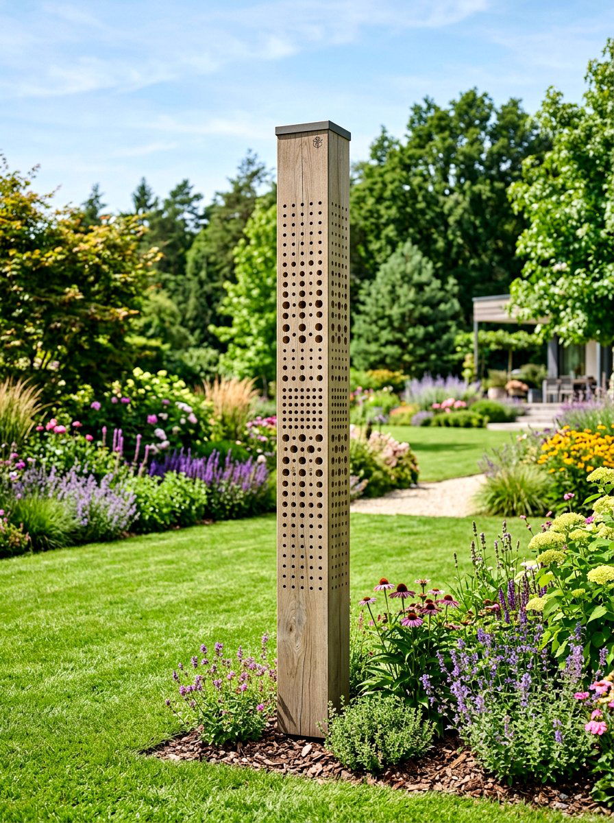 Modern Bug Tower - 30 insect hotel ideas