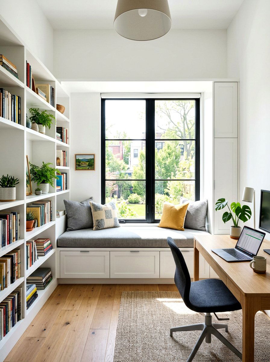 Modern Built In Office Window Bench - 30 office window seat ideas