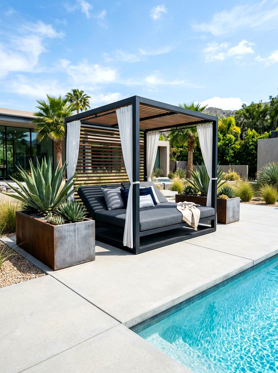 Modern Cabana Bed - 30 cabana bed patio ideas