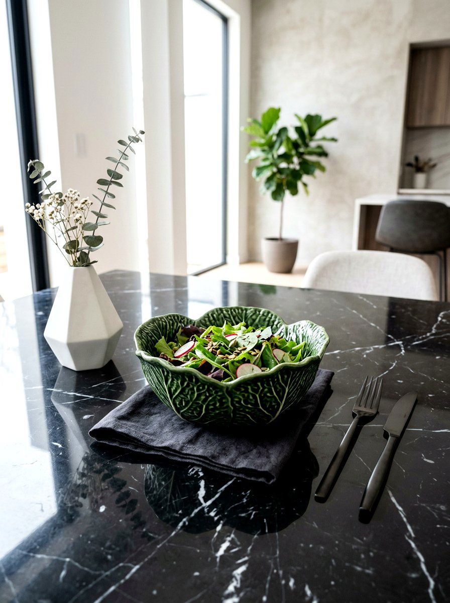 Modern Cabbage Plate Setup - 30 cabbage plate tablescape ideas