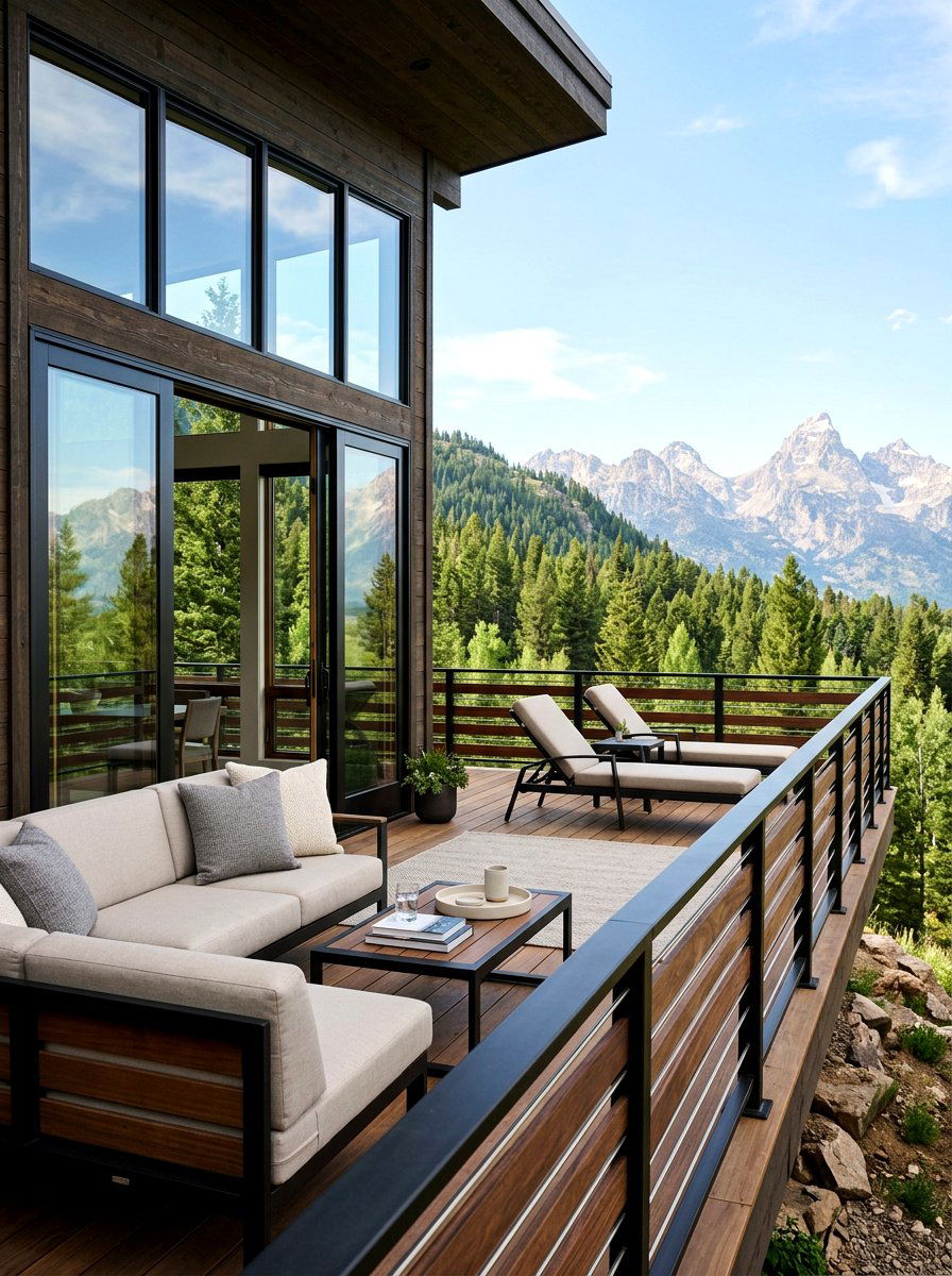Modern Cabin Porch - 30 cabin front porch ideas
