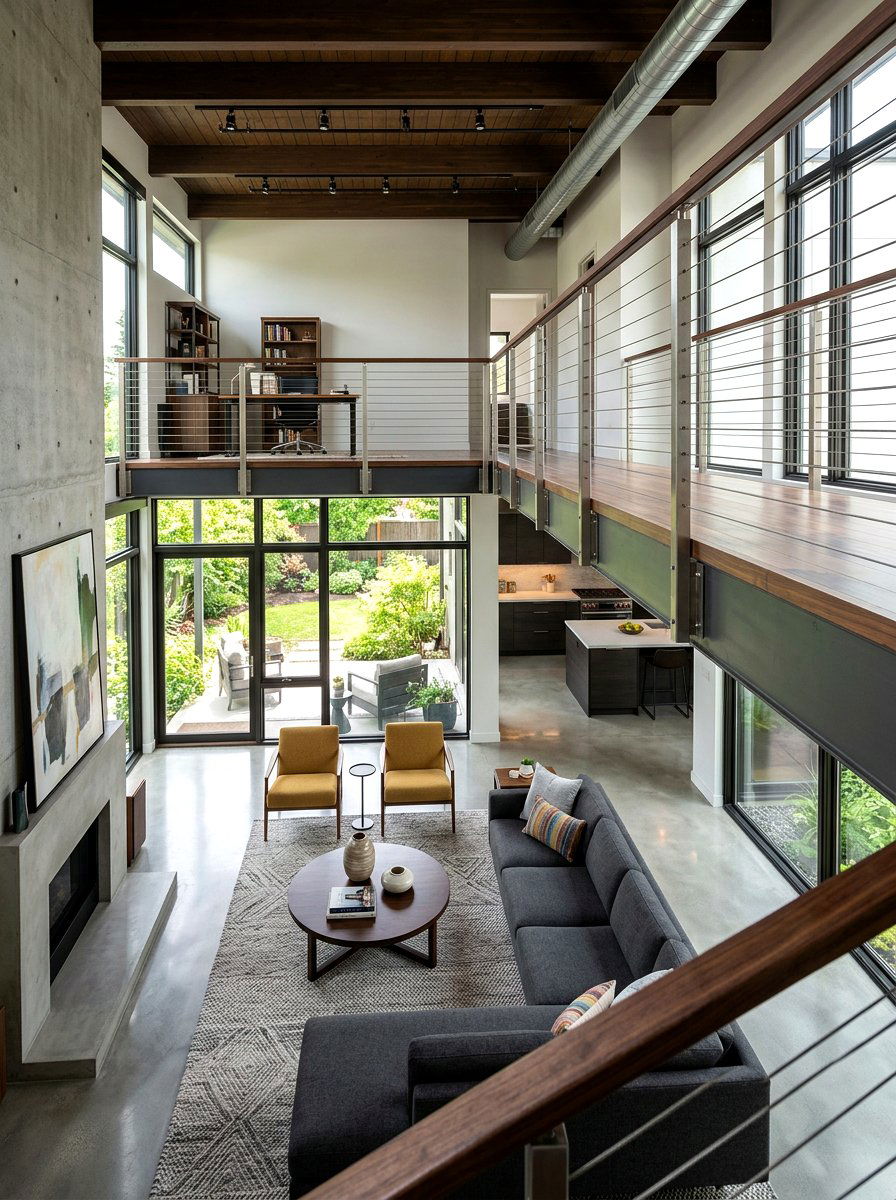 Modern Cable Railing - 30 banister makeover ideas