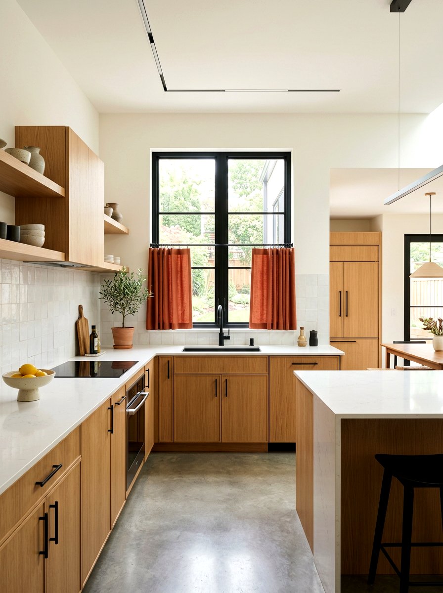 Modern Cafe Curtain Kitchen - 30 cafe curtain kitchen ideas