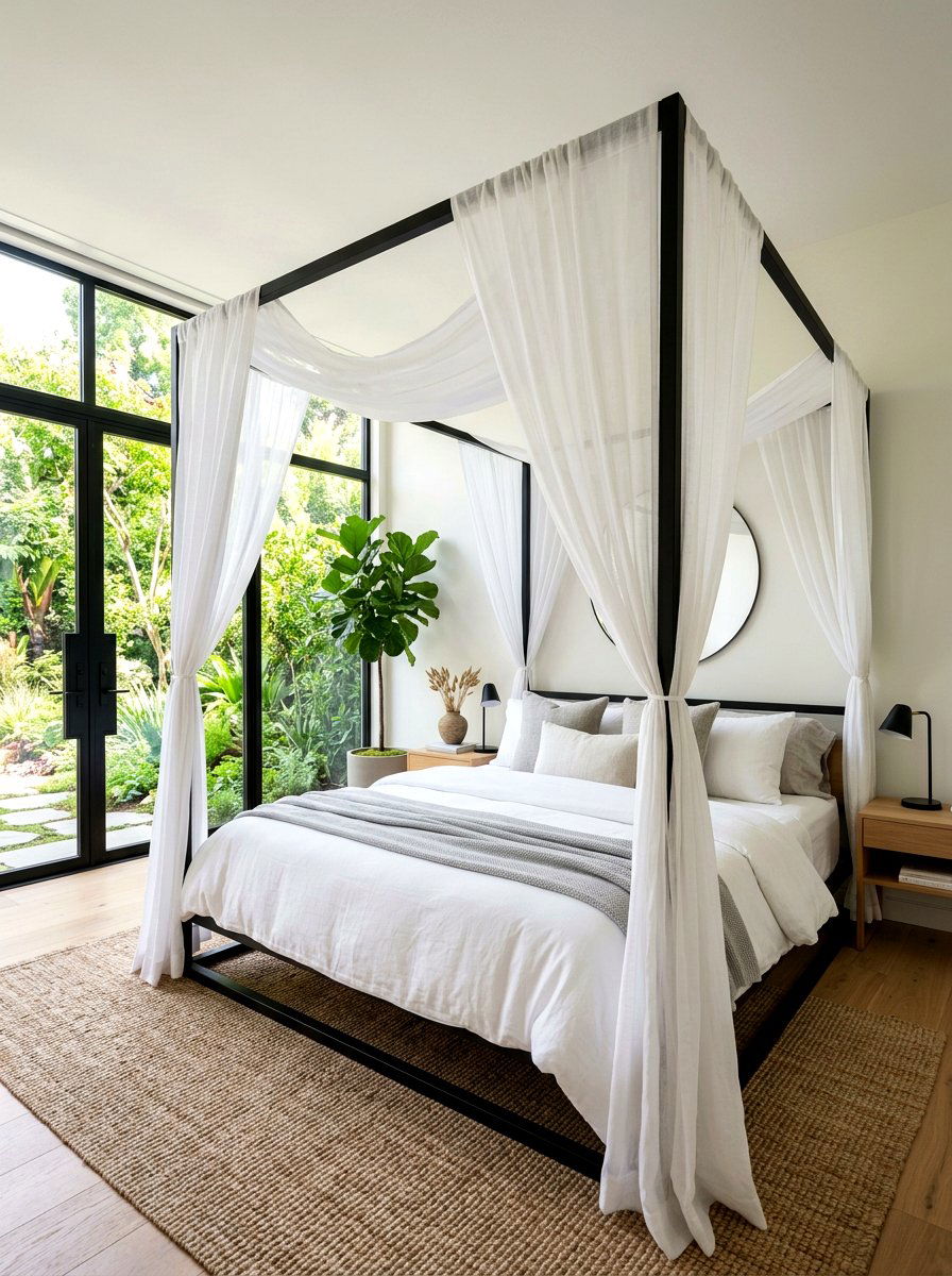 Modern Canopy Bedroom - 30 resort summer bedroom ideas