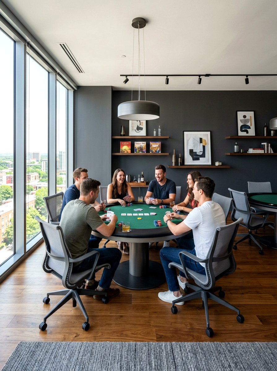 Modern Card Room - 30 poker room ideas