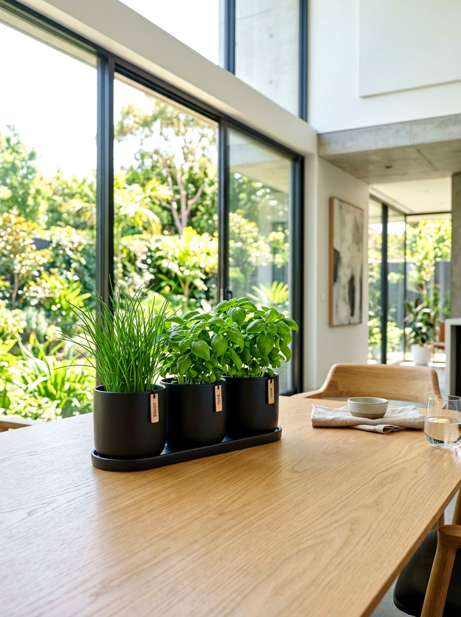 Modern Ceramic Herb Pot - 30 container herb garden ideas