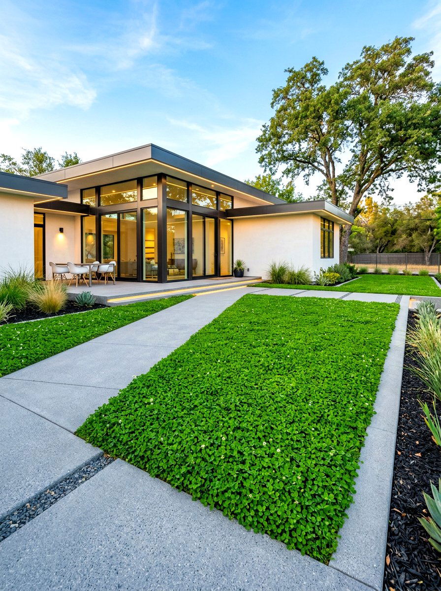 Modern Clover Landscaping - 30 clover front lawn ideas