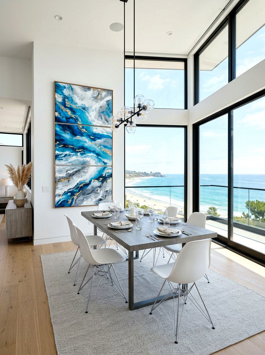 Modern Coastal Dining Area - 30 coastal dining room ideas