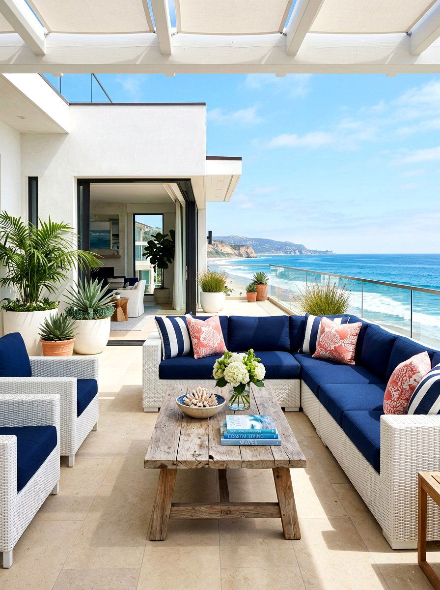 Modern Coastal Patio - 30 modern patio ideas