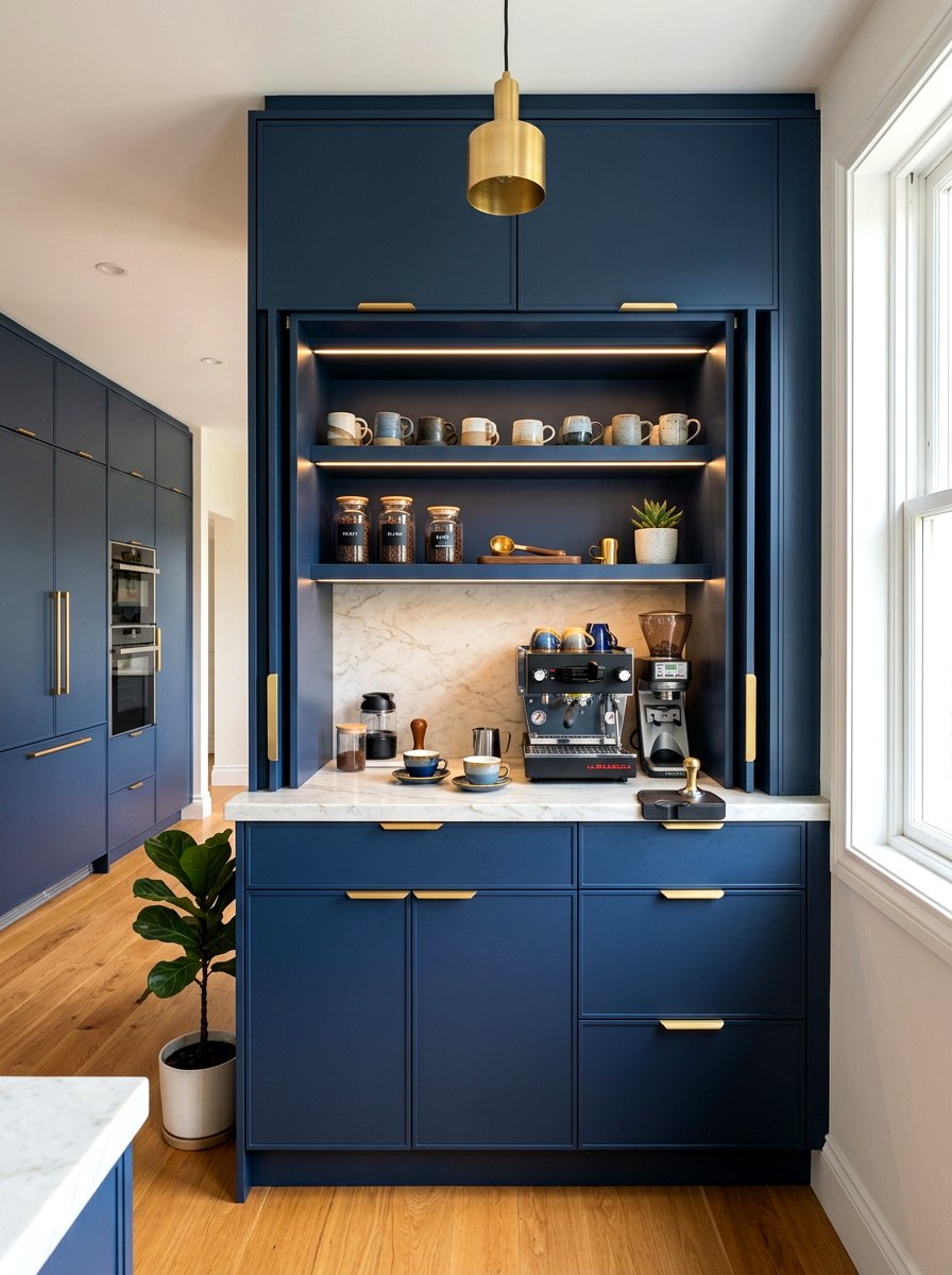 Modern Coffee Nook Cabinetry - 30 espresso nook kitchen ideas