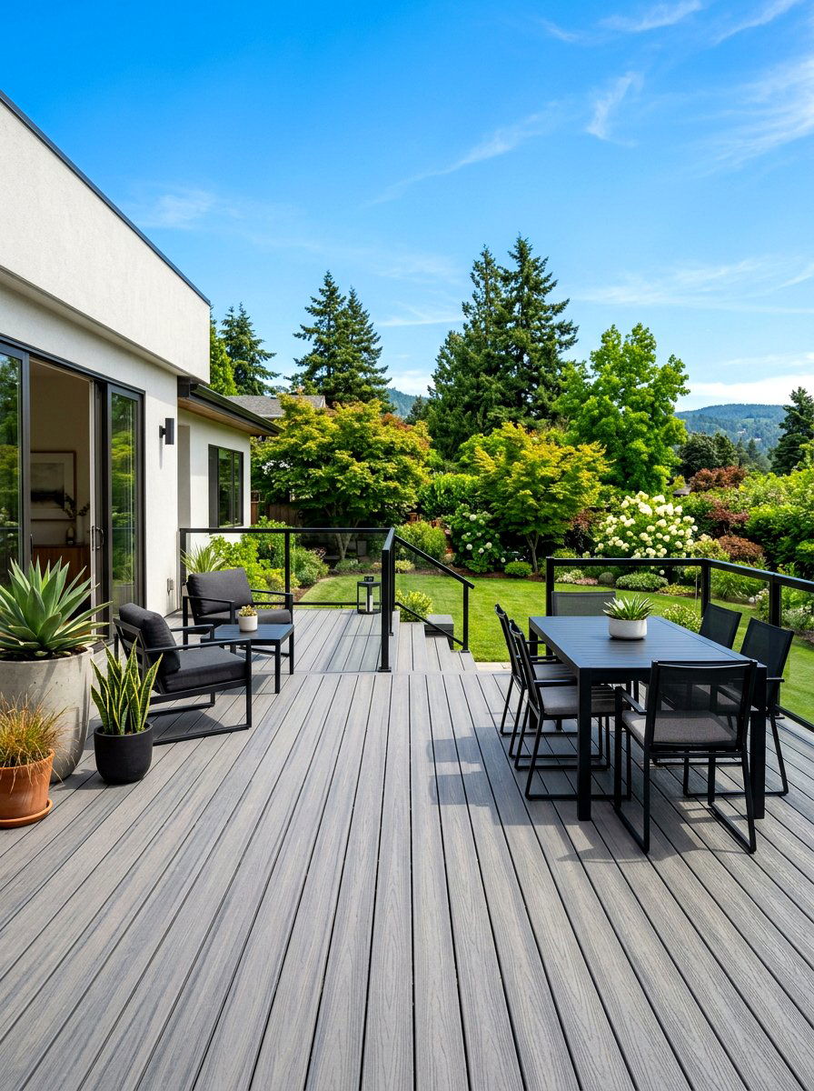 Modern Composite Deck - 30 detached deck ideas