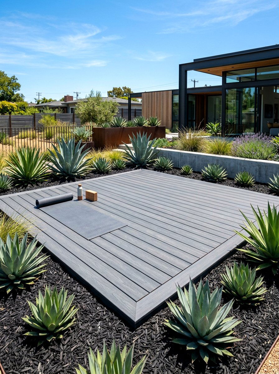Modern Composite Decking - 30 backyard yoga deck ideas