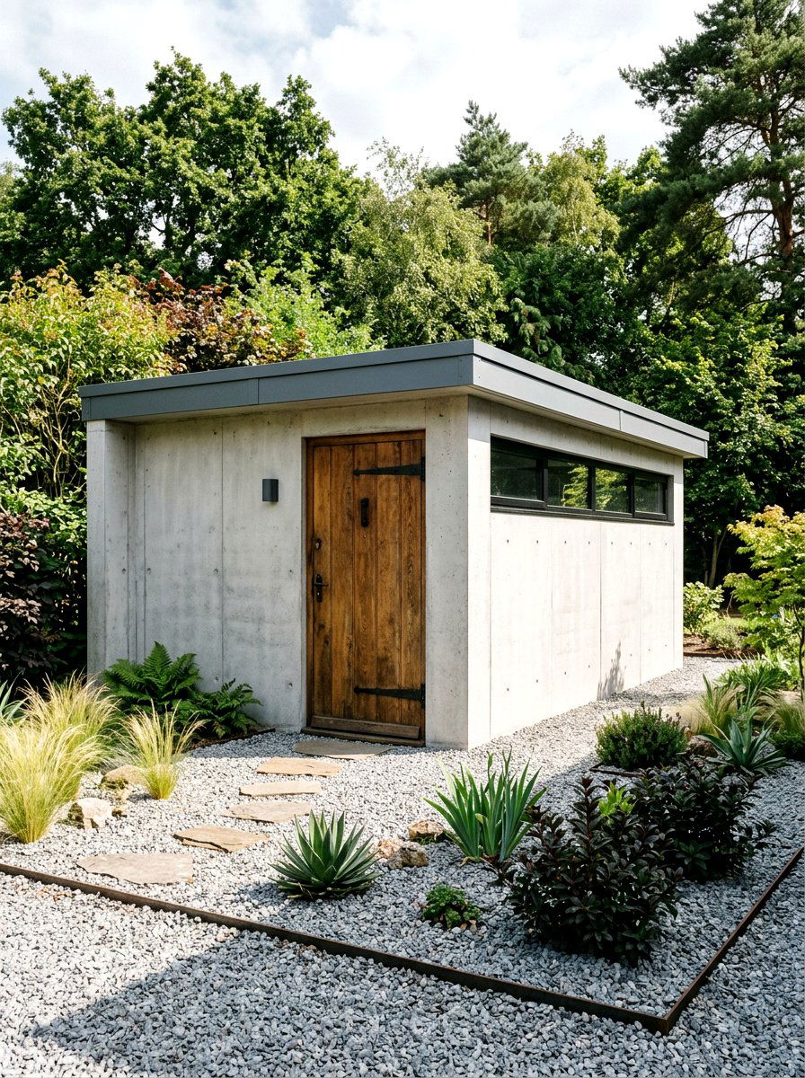 Modern Concrete Garden Shed - 30 modern shed ideas