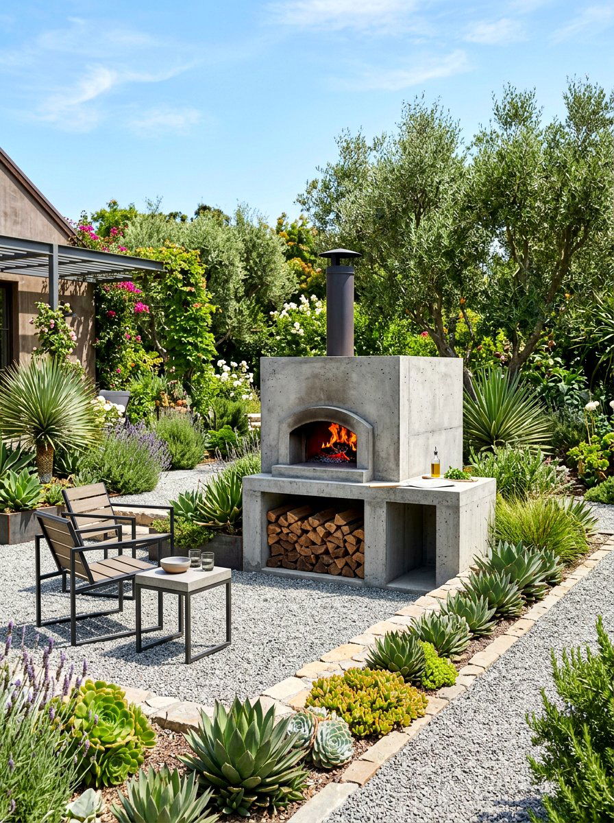 Modern Concrete Pizza Oven - 30 outdoor pizza oven ideas