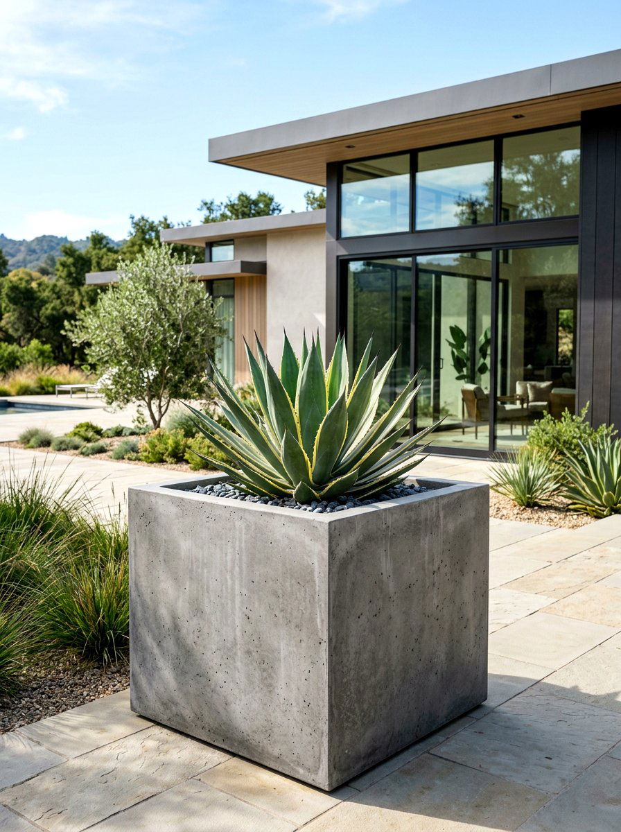 Modern Concrete Planter