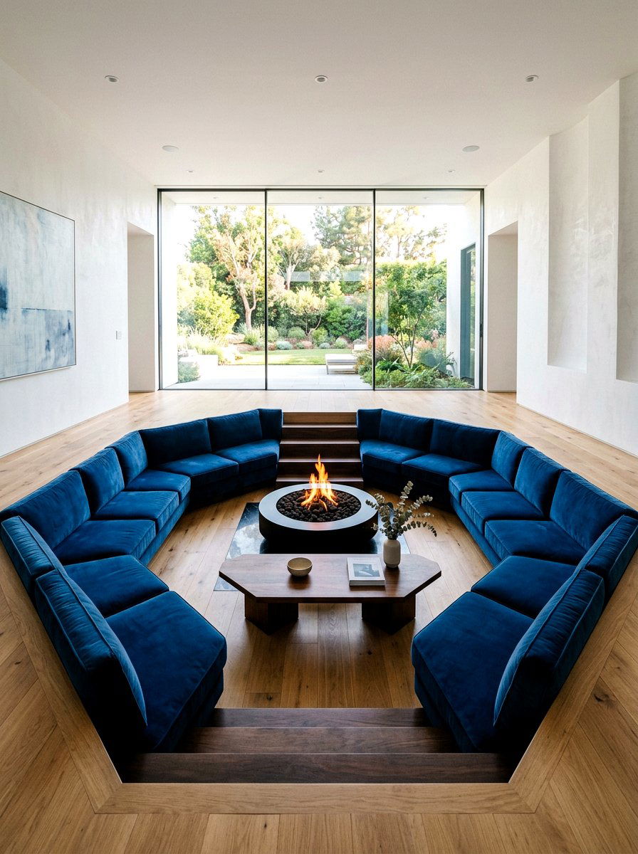 Modern Conversation Pit - 30 split level seating ideas