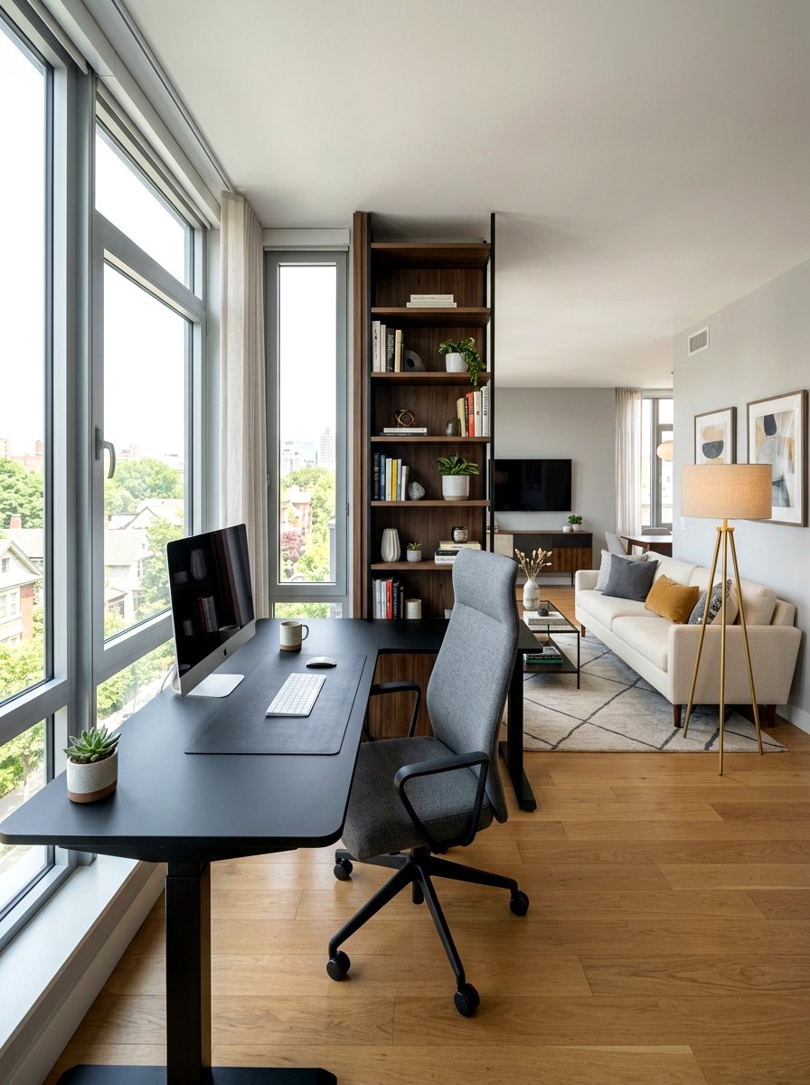 Modern Corner Office - 30 home office ideas