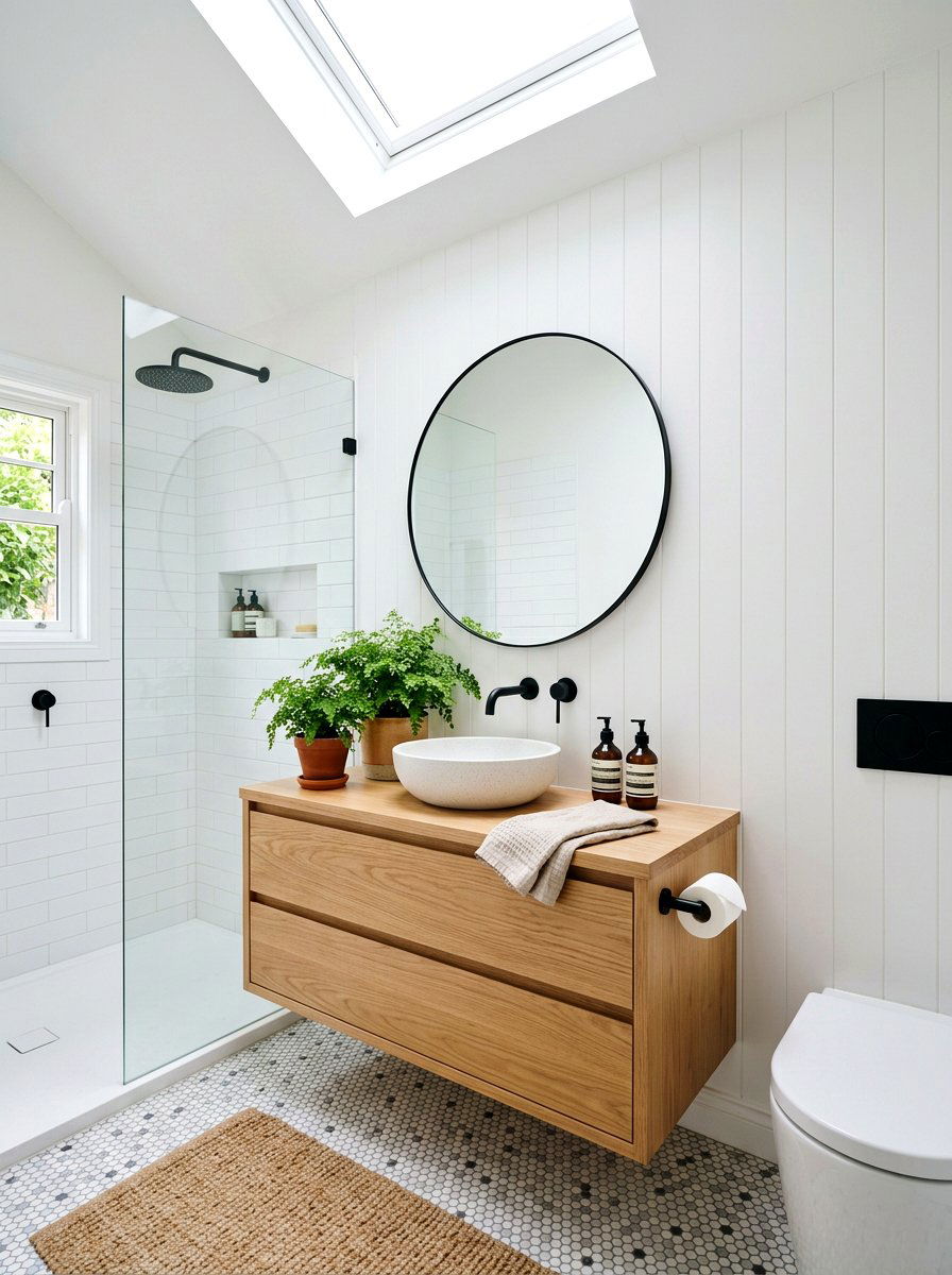 Modern Cottage Bathroom - 30 cottagecore bathroom ideas