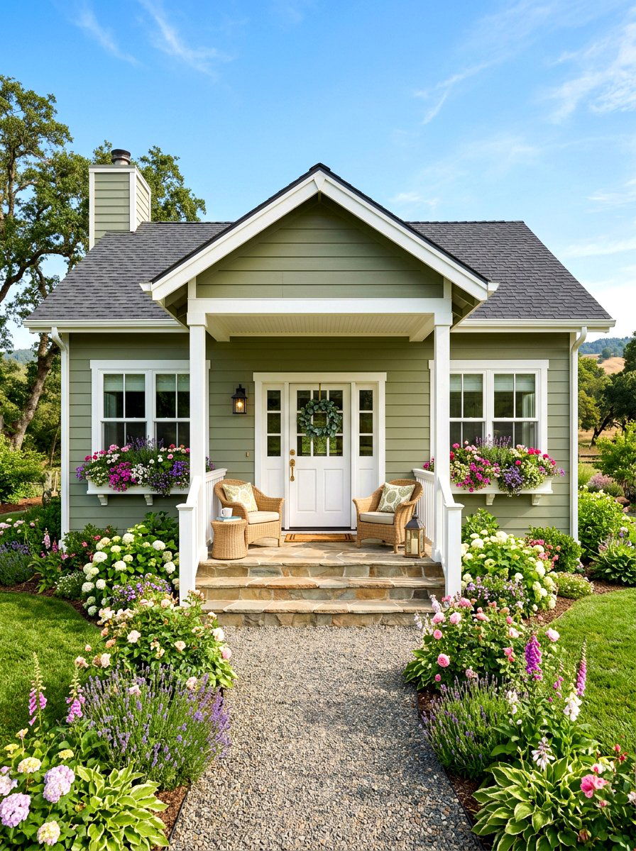Modern Cottage Front - 30 front facade makeover ideas aesthetic