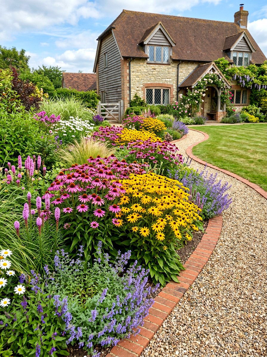 Modern Cottage Perennial Bed - 30 modern flower bed ideas