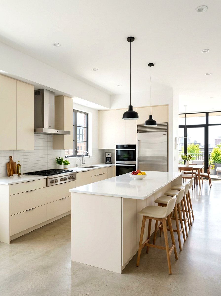 Modern Cream Kitchen - 30 cream kitchen cabinet ideas