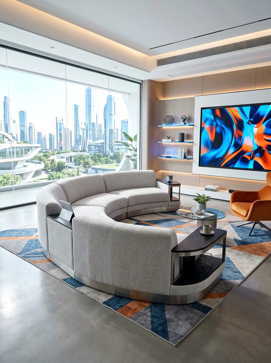 Modern Curved Sofa - 30 curved sofa living room ideas