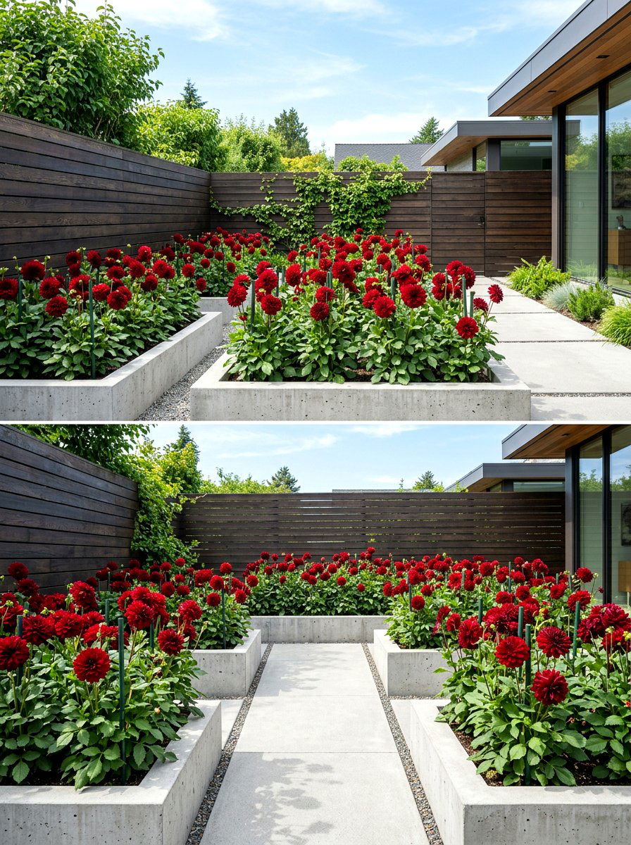 Modern Dahlia Garden - 30 dahlia cutting patch ideas