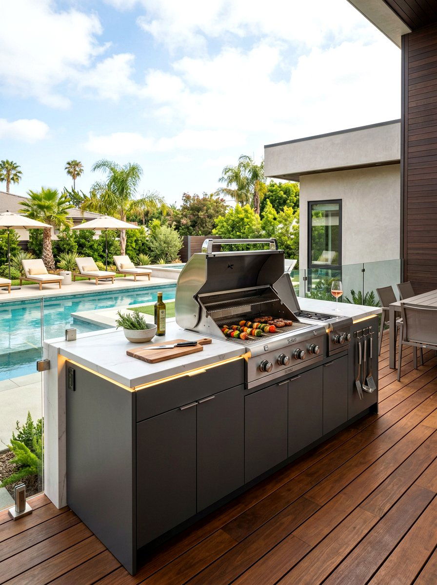 Modern Deck Grill - 30 deck grill station ideas