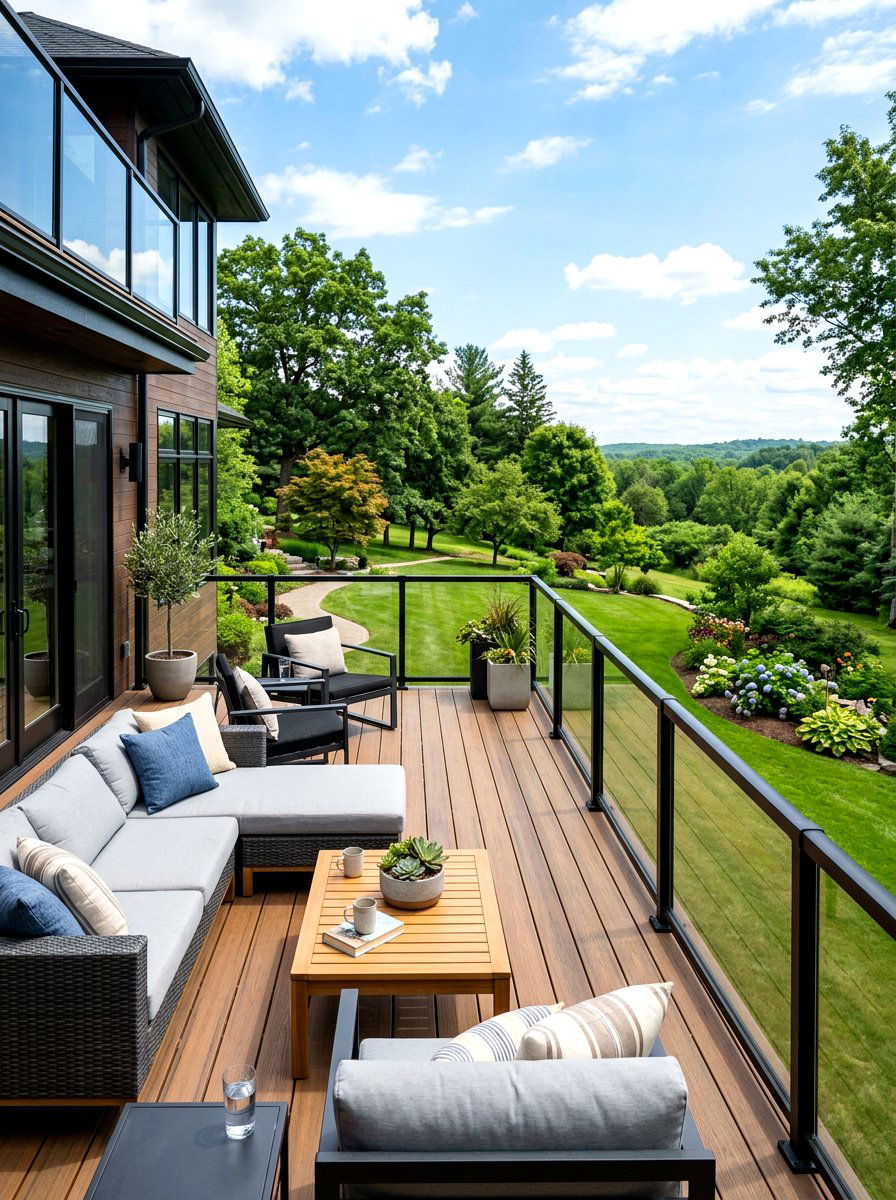 Modern Deck Railing - 30 summer entertaining patio ideas