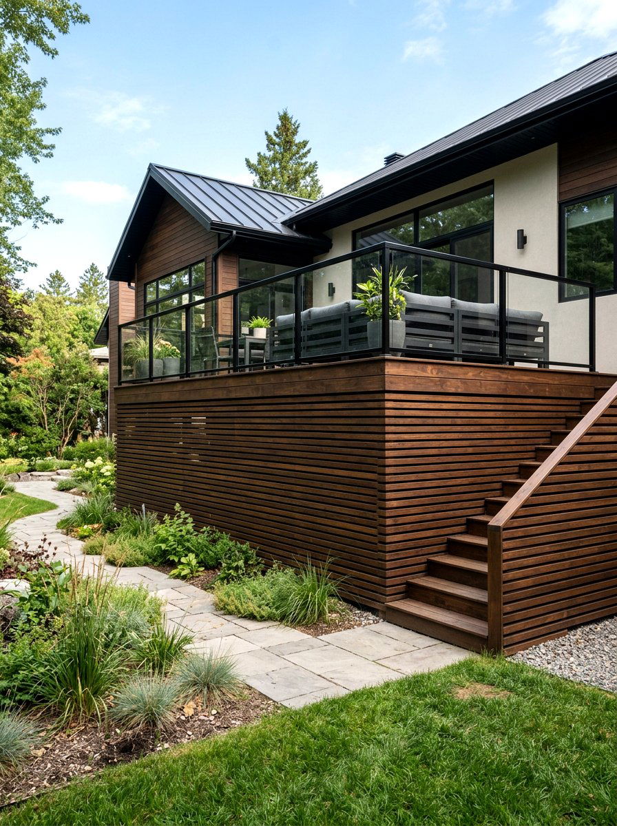 Modern Deck Skirting Panels - 30 deck makeover ideas
