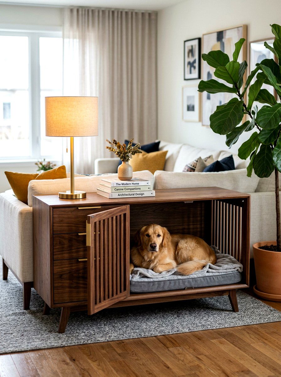 Modern Dog Crate Furniture - 30 viral pet room ideas