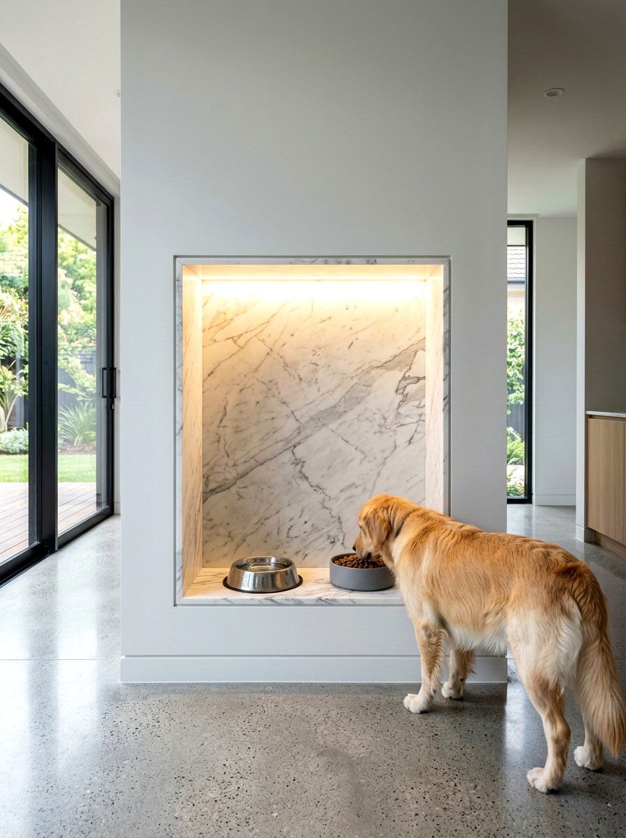 Modern Dog Feeding Station - 30 entryway pet station ideas