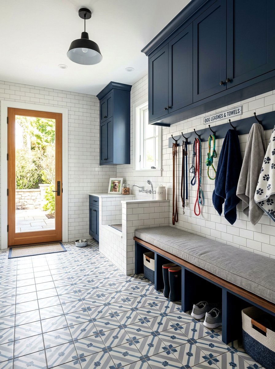Modern Dog Mudroom - 30 dog lounge room ideas